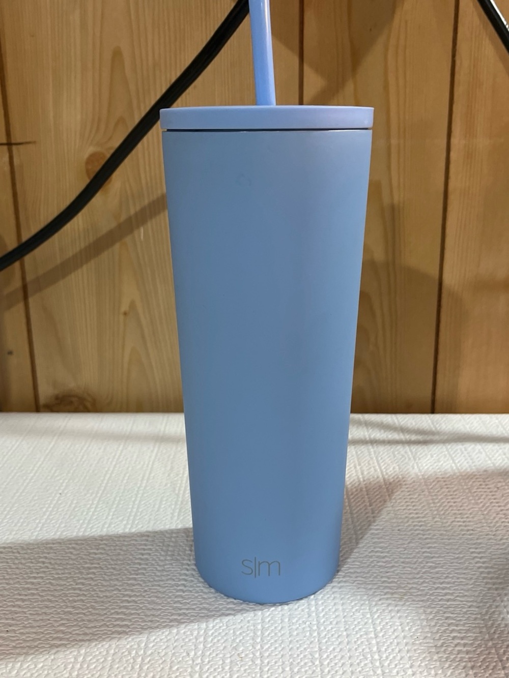 Simple Modern Slim Matte Light Blue Tumbler with Straw